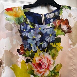 Floral Women's silk Top - Multicolor